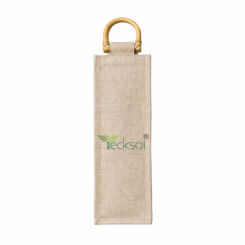 Tecksoi Bottle Jute Pouches | Sustainable Protection with Natural Elegance | Set Of 2