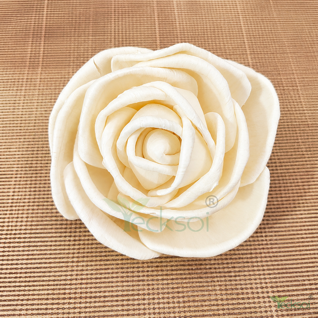 Tecksoi Charming Rose Sola Wood Flower – Realistic Handcrafted Floral Decor with Timeless Rose Beauty| Pack Of 10