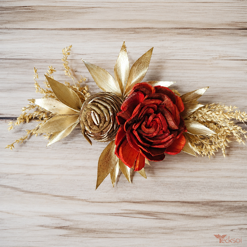 Tecksoi Decorative Flower Branches – Sola Wood Stems For Gift Packing | Pack Of 5