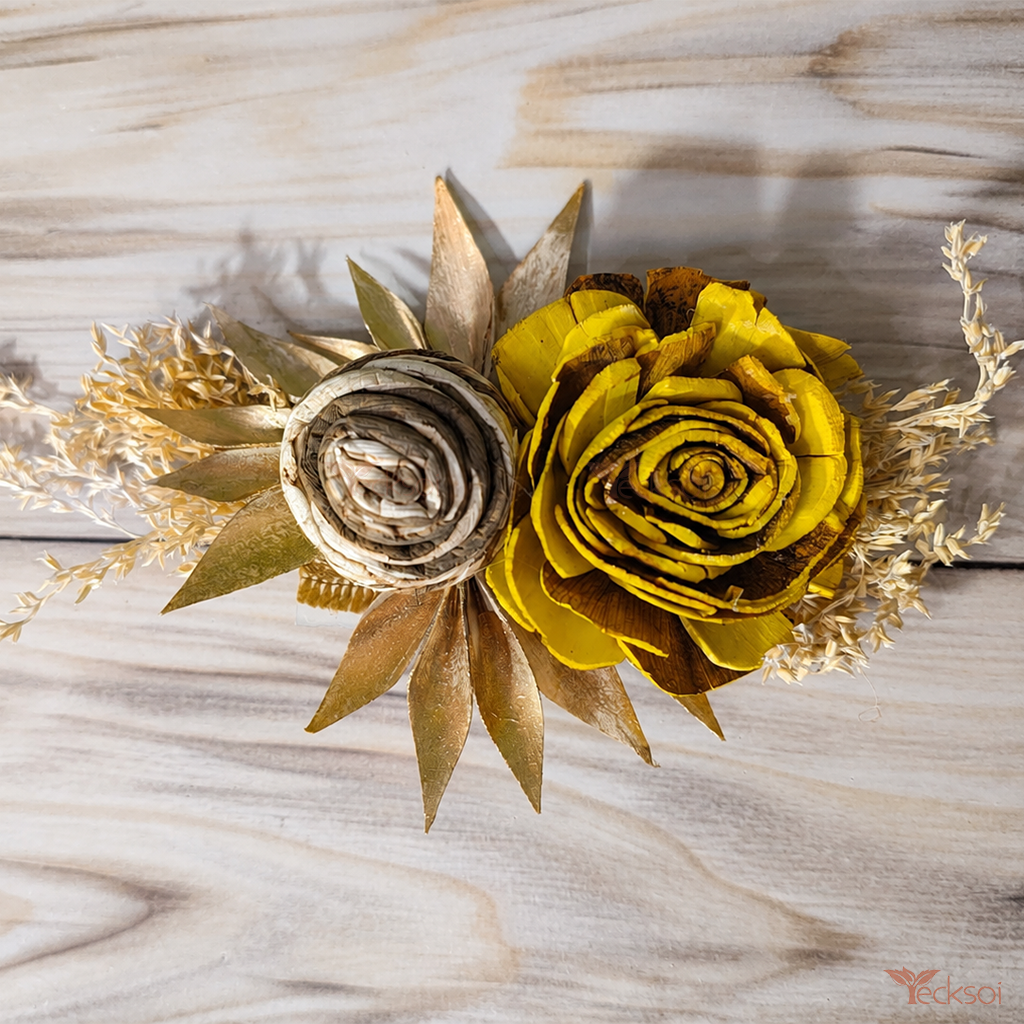 Tecksoi Dried Bloom Branches - Everlasting Flower Stems For Packing | Pack Of 5