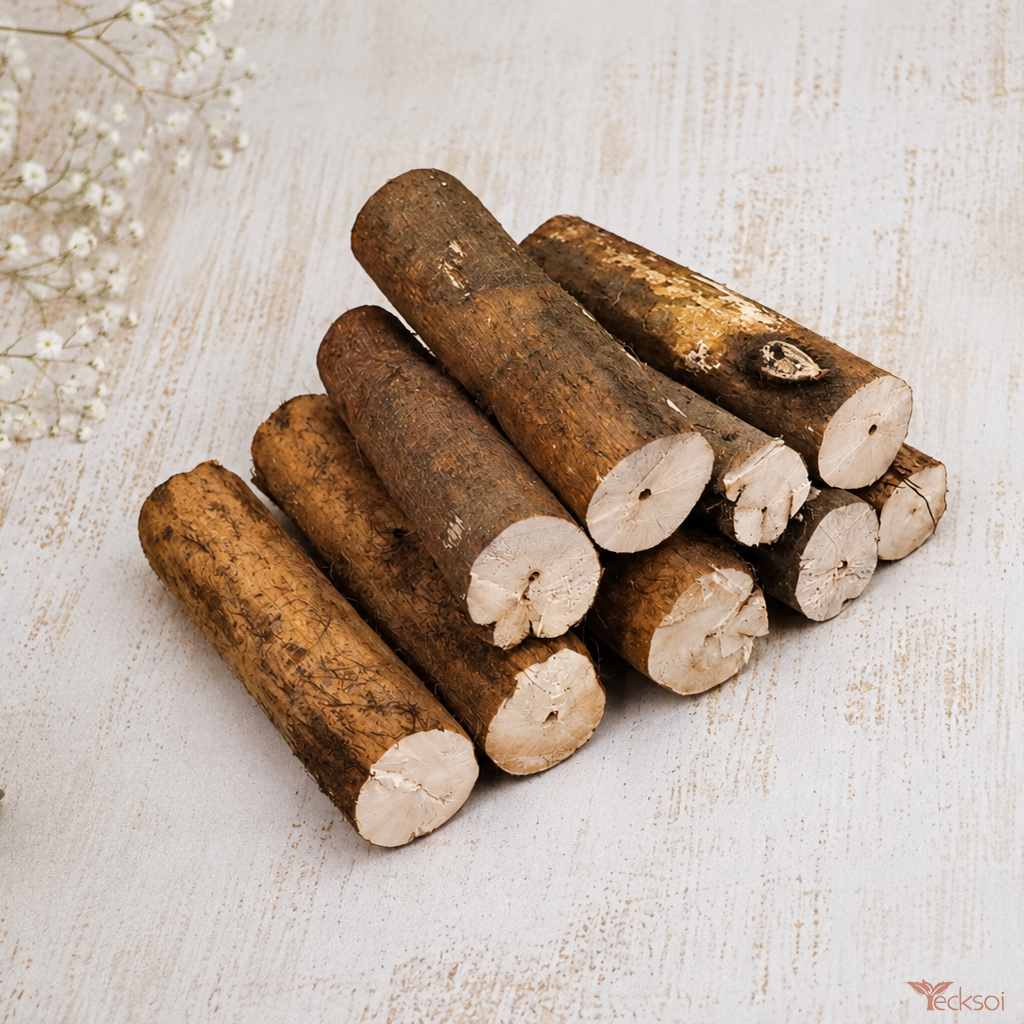 Tecksoi Eco Friendly Sola Stems Natural Wood Sticks for Craft & Floral Use – Premium Handmade 100% Natural Sola Wood Stems for Floral Design & Home Decor | Pack Of 6