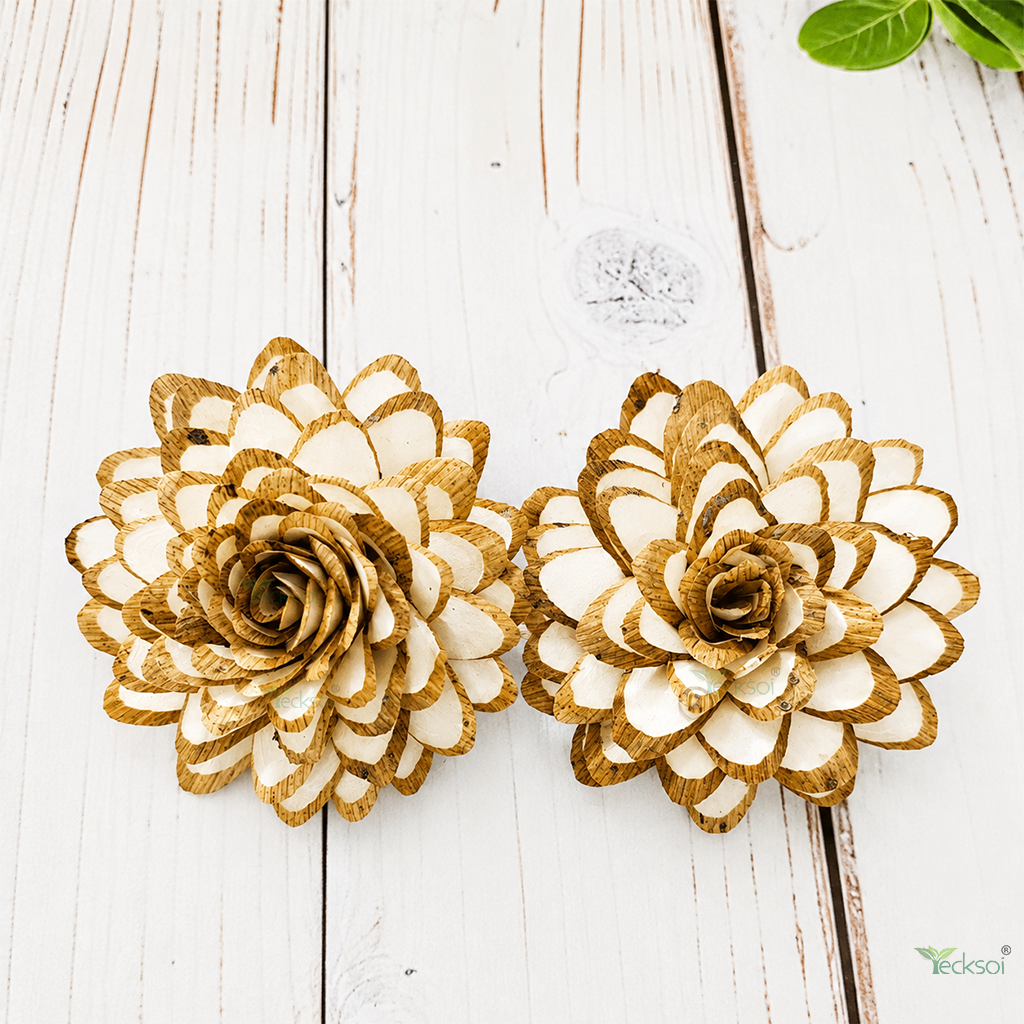 Tecksoi Flora Star Sola Wood Flower – Premium Handcrafted Floral Decor with Elegant Star-Shaped Beauty |Pack Of 10