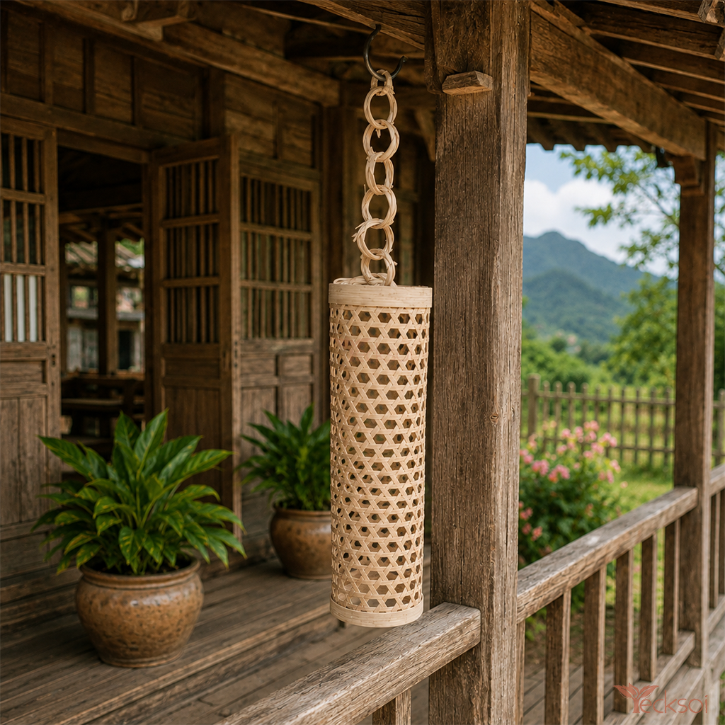 Tecksoi Handwoven Bamboo Large Lamp Shade For Decor