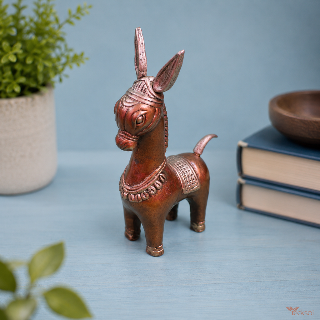 Tecksoi Heritage Terracotta Horse Handmade – Bengal Clay Art | Set Of 2