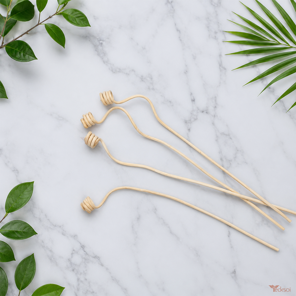 Tecksoi Lata Vine Diffuser Sticks – Handmade Spring Coiled Vines for Reed Diffuser, Home Fragrance & Natural Home Decor | Pack Of 10