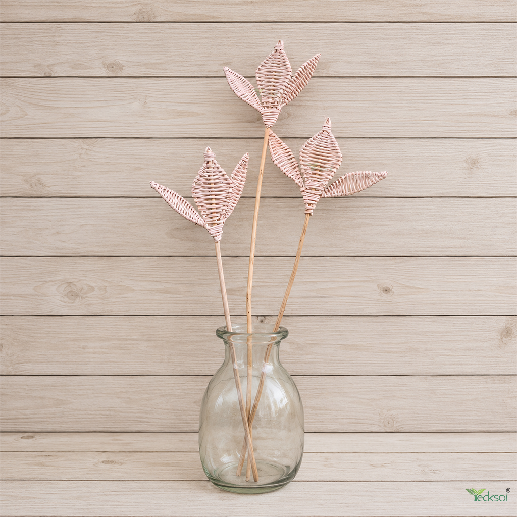 Tecksoi Lata Vine Tin Patti on Stem – Natural Dried Exotic Decorative Filler for Bouquets, Floral Arrangements & Creative Decor | Pack Of 10
