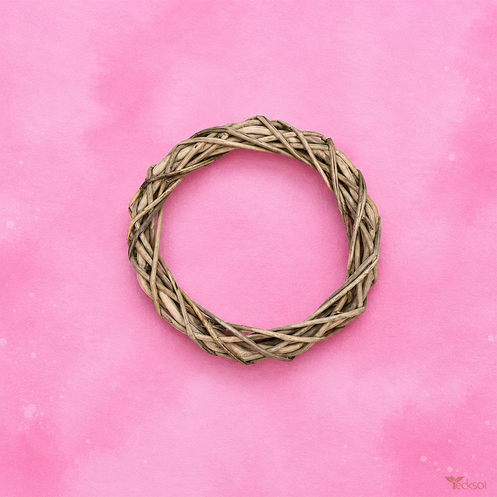 Tecksoi Natural Lata Vine Wreath Ring – Grapevine Decor Base for Wreaths, Wall Decor & DIY Crafts | Pack Of 5