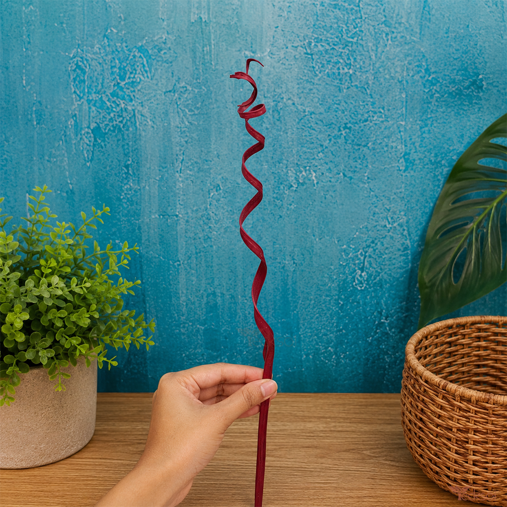 Tecksoi Red Palm Springs – Premium Dry Palm Springs for Home Decor, Vase Decoration & Event Styling | Pack Of 10