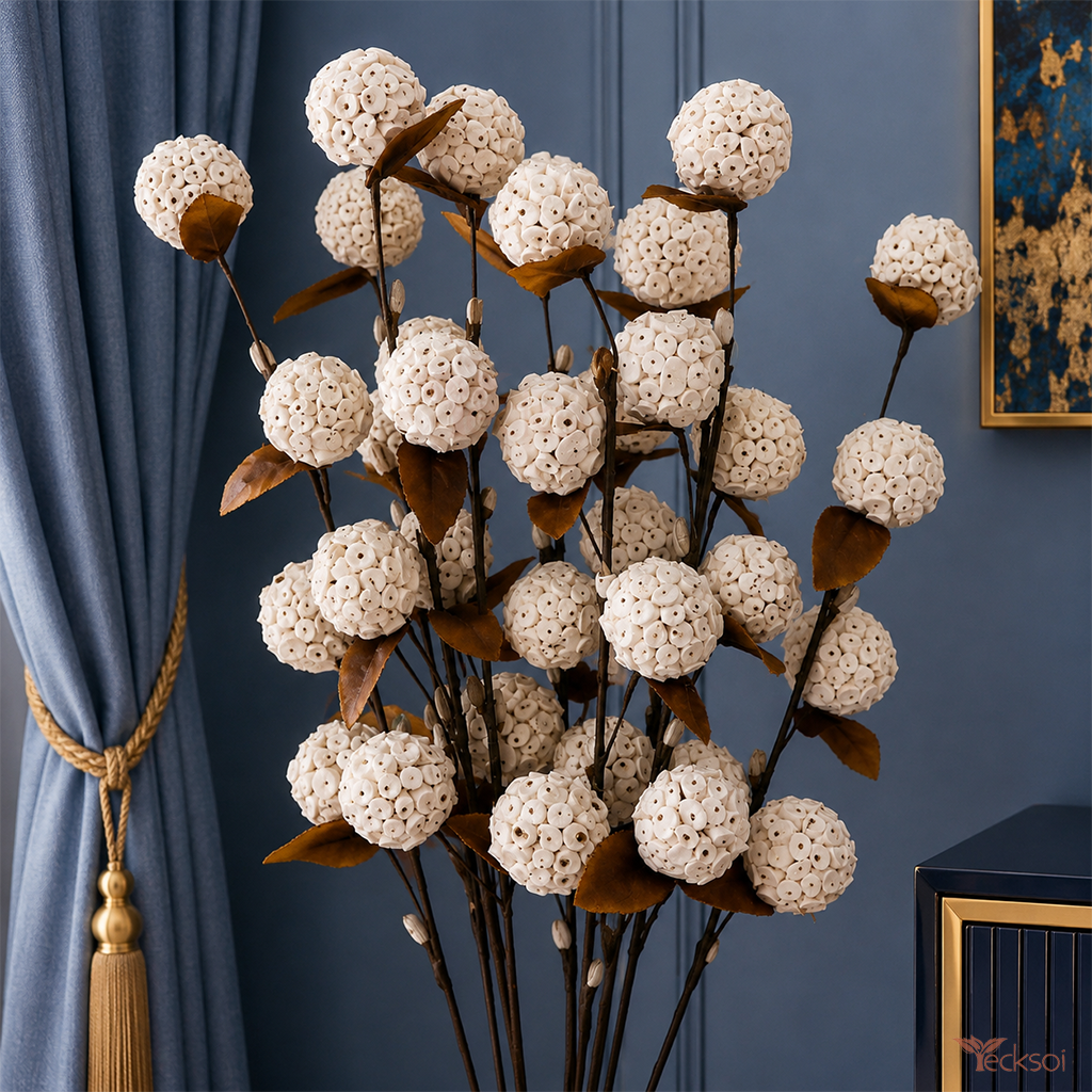 Tecksoi Sola Wood Atta Ball Decorative Sticks For Home Decor | Pack Of 5