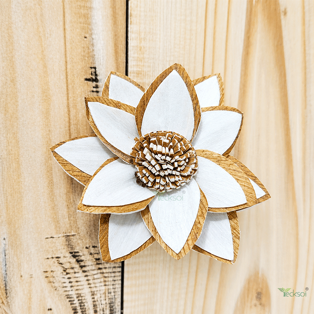 Tecksoi Starshine Bloom Sola Wood Flower – Luxury Handcrafted Floral Decor with Natural Elegance | Pack Of 10