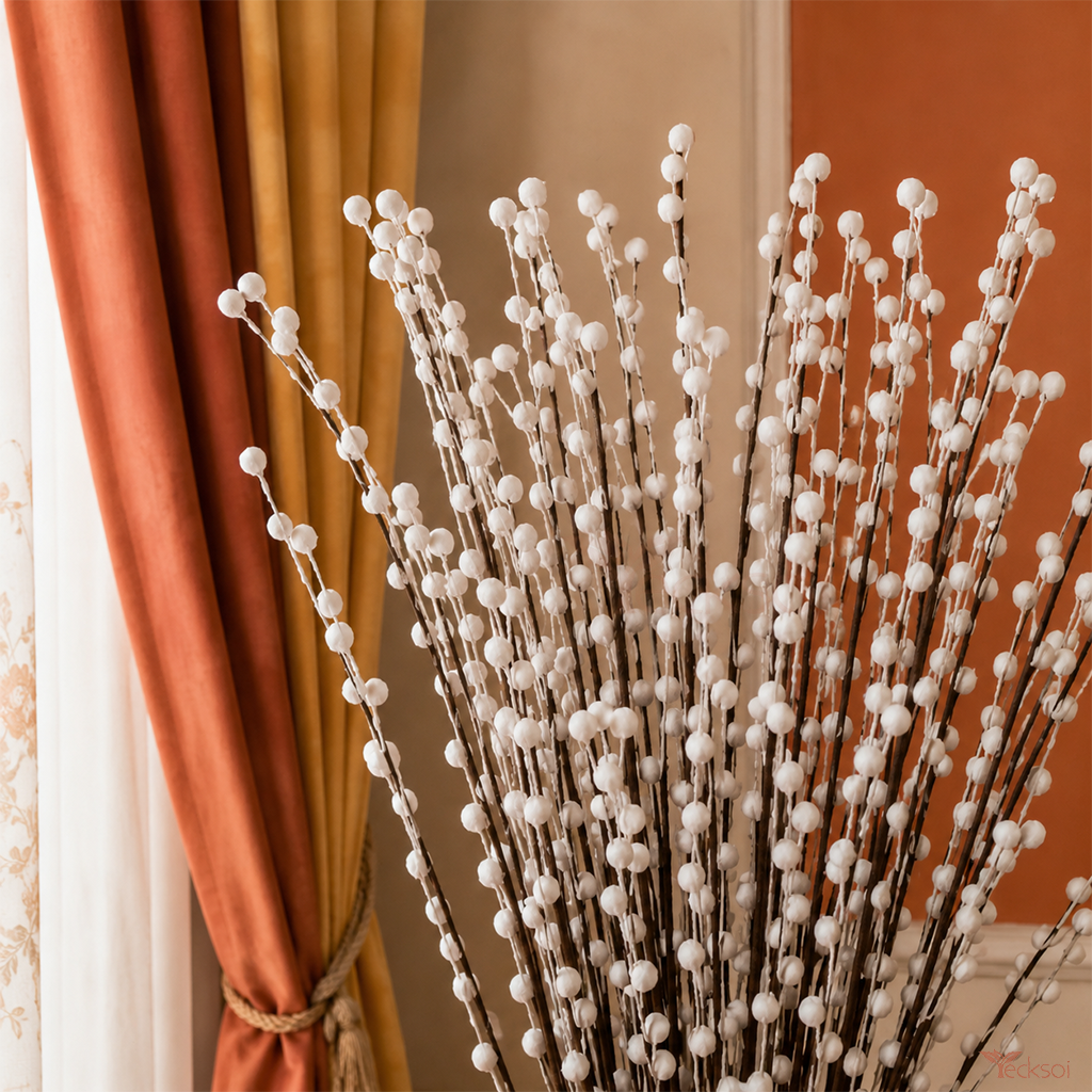 Tecksoi Thermocol Moti Decorative Stems For Decor | Pack Of 5