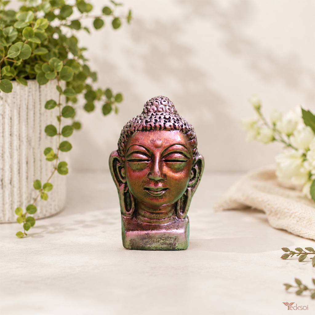 Tecksoi Vastu Buddha Idol Terracotta - Good Luck & Calm Energy