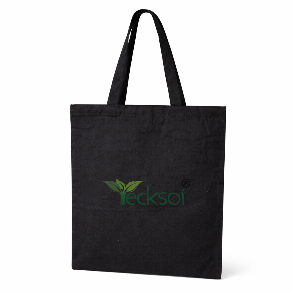 Tecksoi Cotton Multipurpose Black Bag | Timeless Utility with Sustainable Strength | Set Of 3