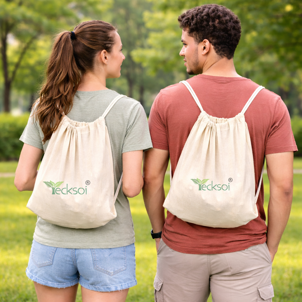 Tecksoi Cotton Tote Backpack | Versatile Design with Sustainable Purpose | Set Of 3