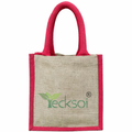 Tecksoi Jute Handy Bag – Red Tote | Premium Quality | 100% Natural