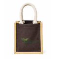 Tecksoi Jute Handy Black Bag | 100% Natural