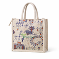 Tecksoi Medium Jute Carry Bag with Zipper | Refined Sustainable Utility
