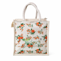 Tecksoi Medium Jute Tote Bag with Zipper | Elegant Sustainable Essential