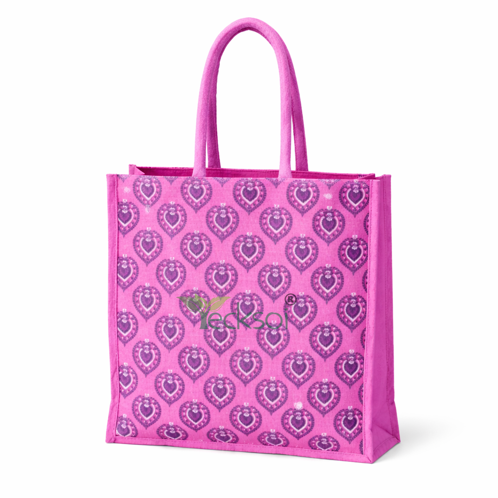 Tecksoi Reusable Jute Bag with Zipper | Trusted Sustainable Choice for Everyday Use