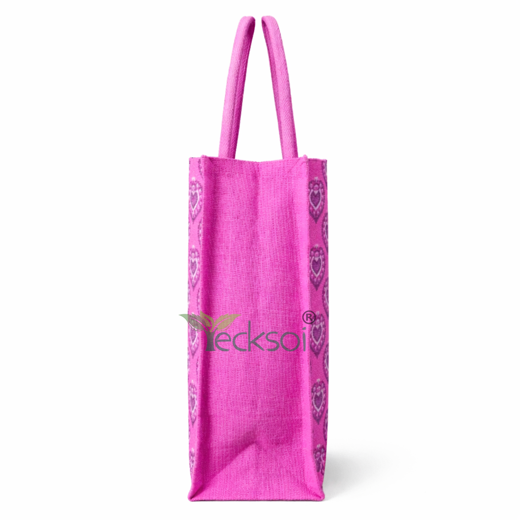 Tecksoi Reusable Jute Bag with Zipper | Trusted Sustainable Choice for Everyday Use