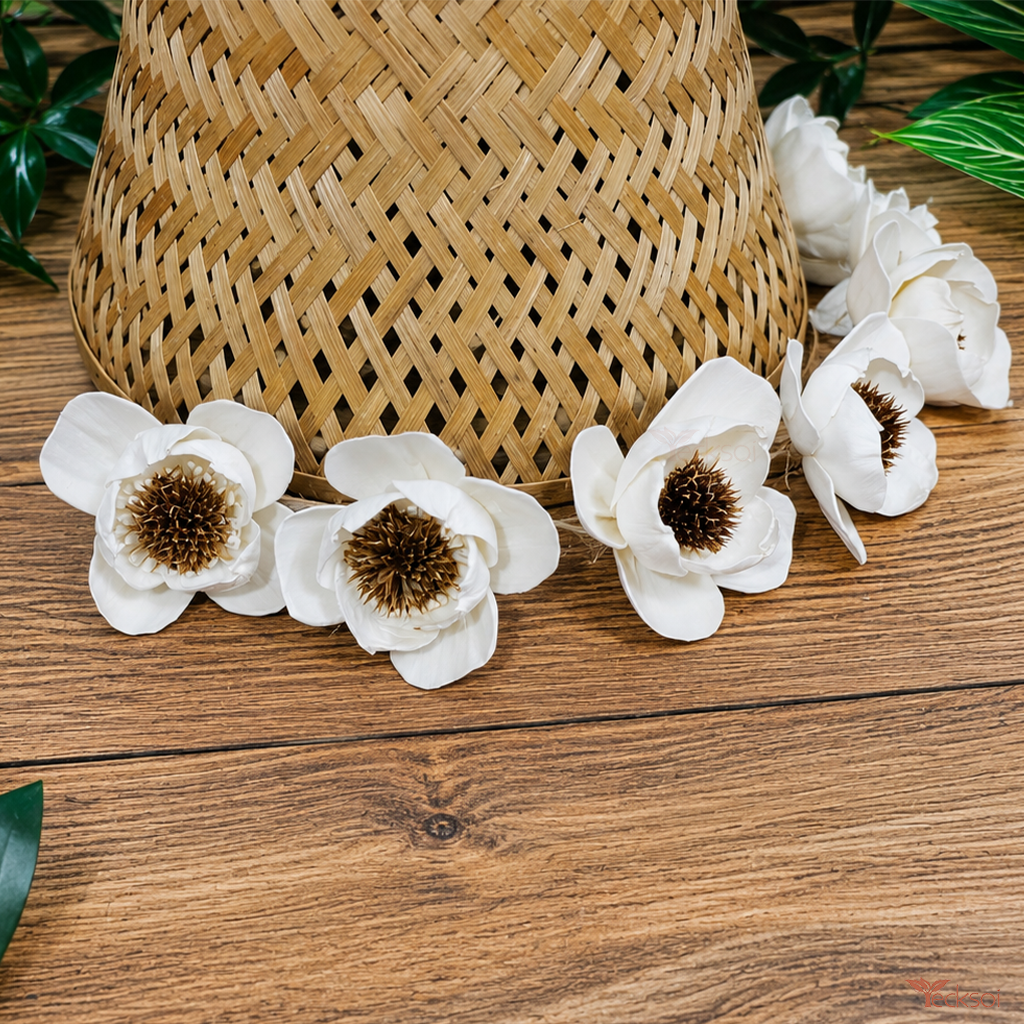 Tecksoi Anemone Poppy Sola Wood Flower | Pack Of 10