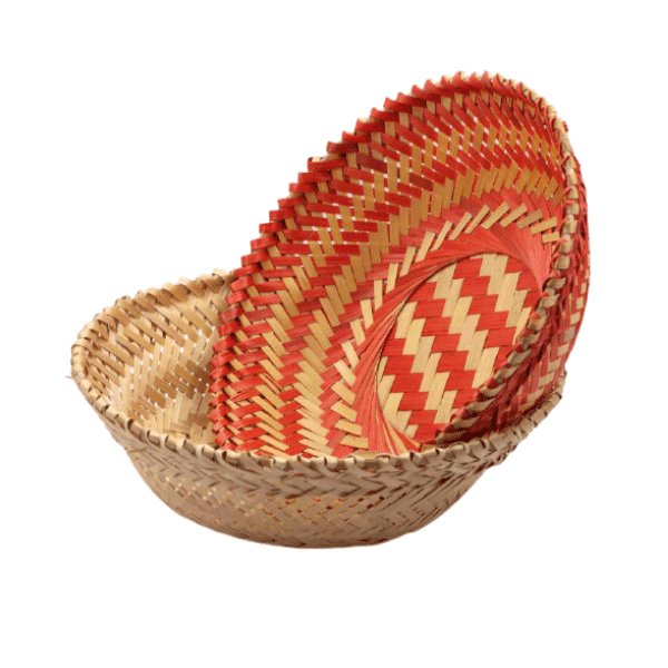 Tecksoi Bamboo Altamuri Color Basket| Handmade| Premium Quality |100% Natural| Set Of 12