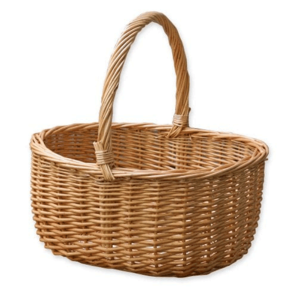 Tecksoi Bamboo Vegetable Basket With Handle | Premium Quality | Big Size