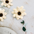 Tecksoi Black Eyed Daisy Sola Wood Flower – Premium Handmade Natural Dry Flower for Elegant Home, Wedding & Event Decoration | Pack of 10