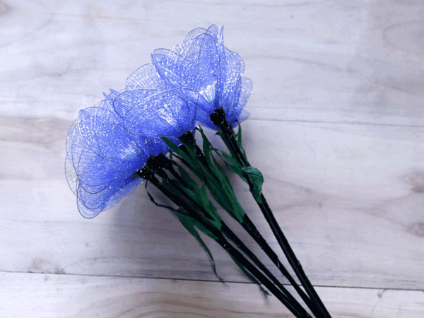 Tecksoi Blue Poppy Net Flower Stick Bunches Premium Quality 100% Natural Pack Of 10