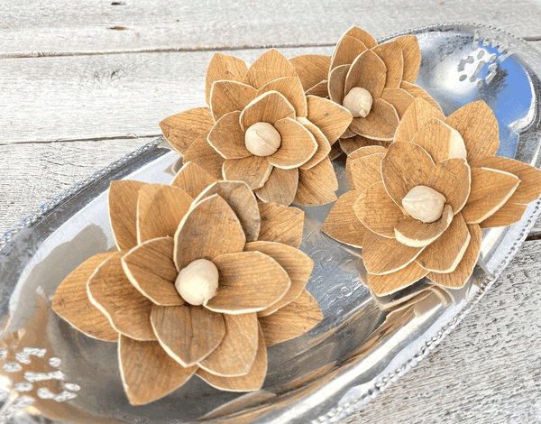 Tecksoi Bobby Sola Wood Flower Premium Quality 100% Natural Pack Of 12