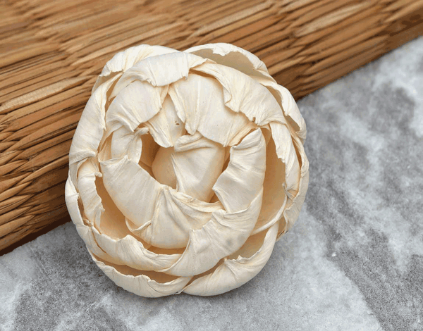 Tecksoi Closed Peony Sola Wood Flower Premium Quality 100% Natural Pack Of 12