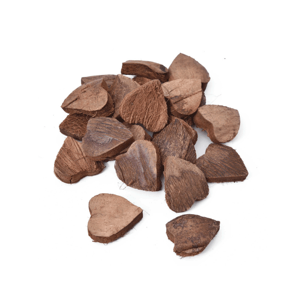 Tecksoi Dry Exotic Coconut Shell Love Shape Pack Of 12