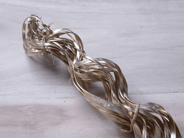 Tecksoi Dry Exotic Palm Leaf Long laser Golden Premium Quality 100% Natural