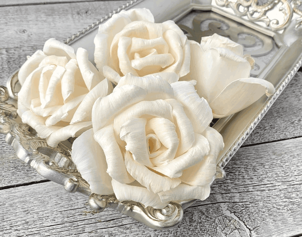 Tecksoi Duchess Rose Sola Wood Flower Premium Quality 100% Natural Pack Of 12