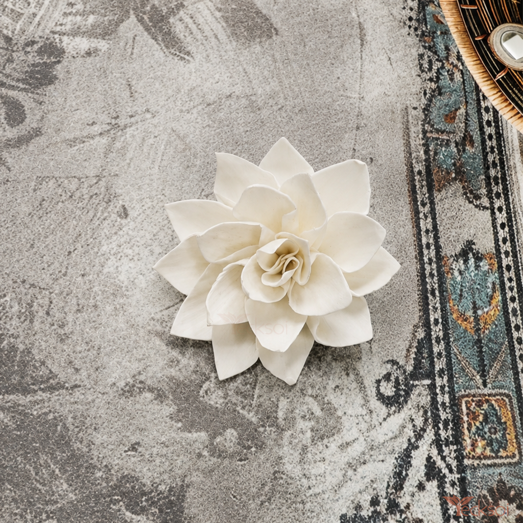 Tecksoi Handmade Dried Lady Liberty Sola Wood Flower | Pack Of 10