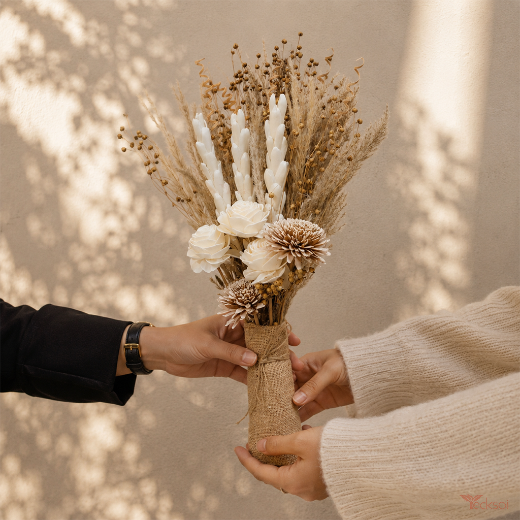 Tecksoi Harvest Embrace Sola Wood Flower Bouquet
