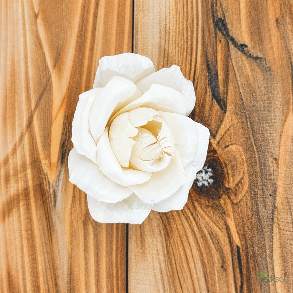 Tecksoi Hybrid Tea Rose Sola Wood Flower – Realistic Handcrafted Floral Beauty for Elegant Decor | Pack Of 10