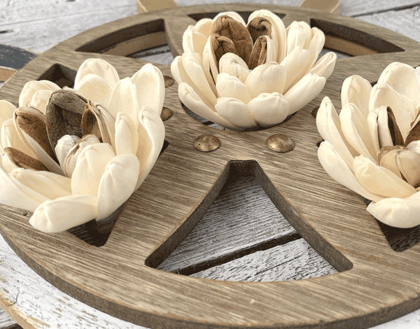 Tecksoi Joie Sola Wood Flower Premium Quality 100% Natural Pack Of 12