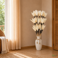 Tecksoi Jumbo Palm Lily Flower Sticks – Handmade Palm Leaf Dry Flower Decor for Home & Event Decoration | Pack Of 5