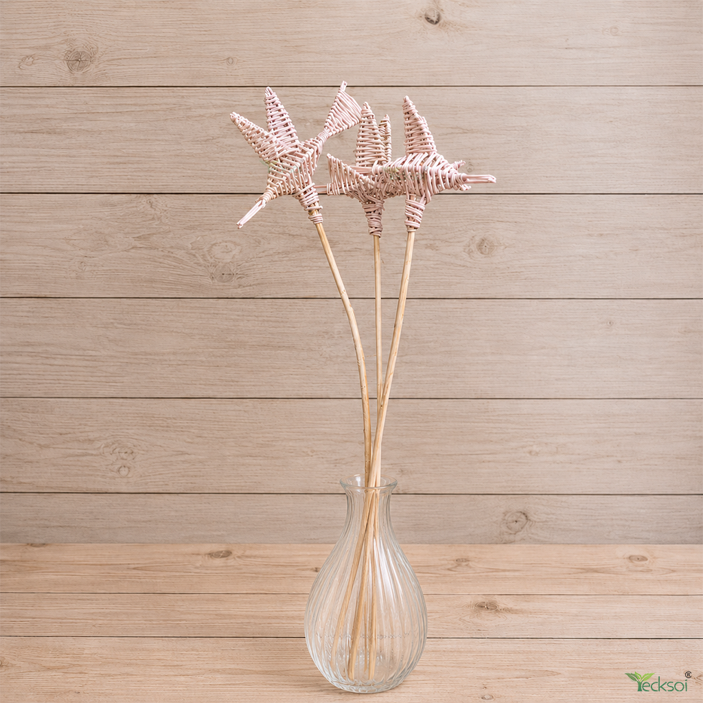 Tecksoi Lata Vine Willow Shallow on Stem – Natural Dried Exotic Decorative Filler for Bouquets, Floral Arrangements & Creative Decor | Pack Of 10
