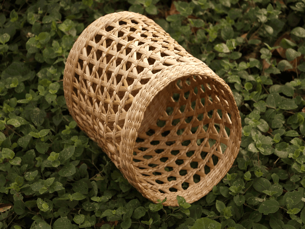 Tecksoi Madur Kathi Round Basket For Multipurpose Use | 100% Natural | Rustic Craftmanship