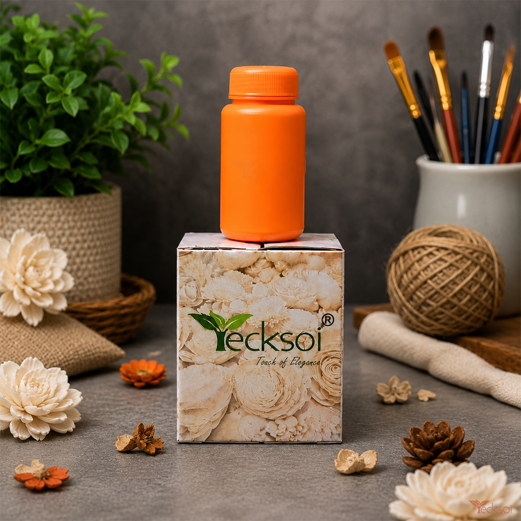 Tecksoi Mango Orange Liquid Color for DIY & Crafting – Premium Liquid Color for Sola Wood Flowers, Handmade Crafts & Decorative Projects | 30ml