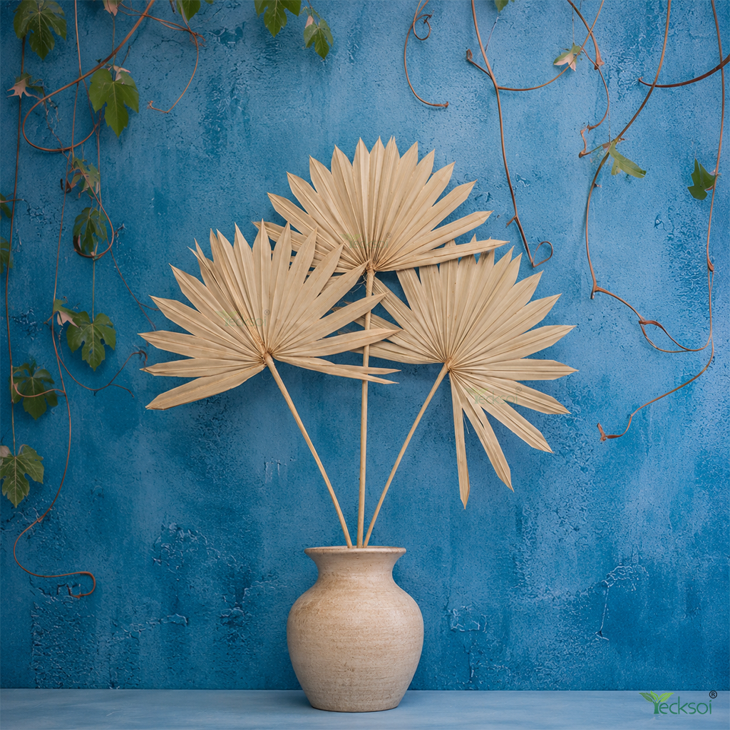 Tecksoi Natural Dried Palm Sunspear – Premium 100% Natural Dry Exotic Filler for Bouquets, Floral Arrangements & Decorative Styling | Pack Of 10