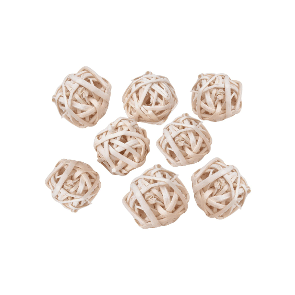 Tecksoi Natural Dried Reed Ball | Decorating Ball | 100% Natural | Eco Friendly | Pack Of 12