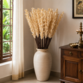 Tecksoi Natural Dried White Corn Husk Decorative Stems | Pack Of 5