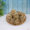 Tecksoi Natural Lata Vine Rattan Balls – Handwoven Decorative Balls for Home Decor, Vase Fillers & DIY Crafts | Pack Of 10
