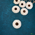 Tecksoi Natural Sola Wood Sunflower – Realistic Handcrafted Floral Decor Full of Natural Charm | Pack Of 10