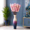 Tecksoi Pink Shell Ginger Sola Wood Flower Sticks Natural Dried Vase Decor | Pack Of 5
