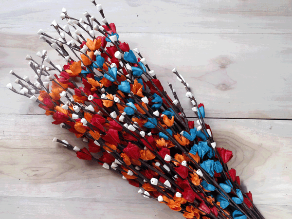 Tecksoi Pollen Buds Sola Wood Flower Stick Premium Quality 100% Natural Pack Of 10