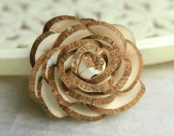 Tecksoi Prime Rose  Sola Wood Flower Premium Quality 100% Natural Pack Of 12